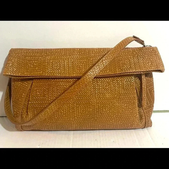 Gianni chiarini texted brown leather shoulder bag - Picture 11 of 11